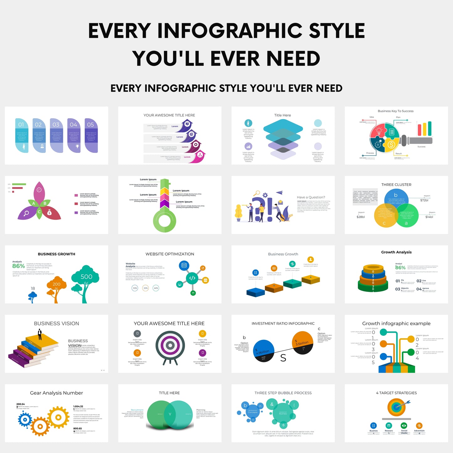 The Ultimate Infographics Bundle: 10,000+ Editable Infographics