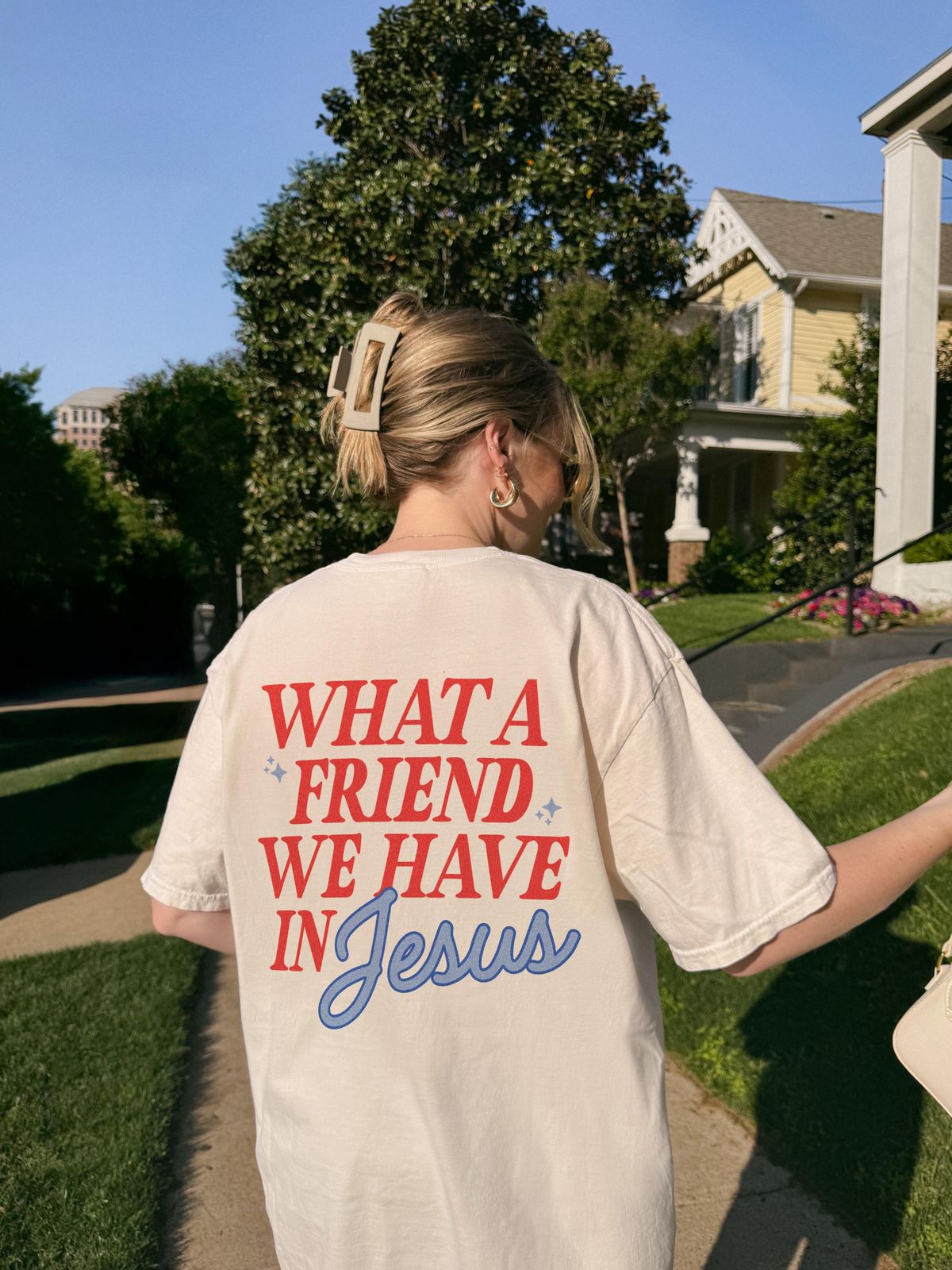 What a Friend We Have in Jesus Back Print T-Shirt